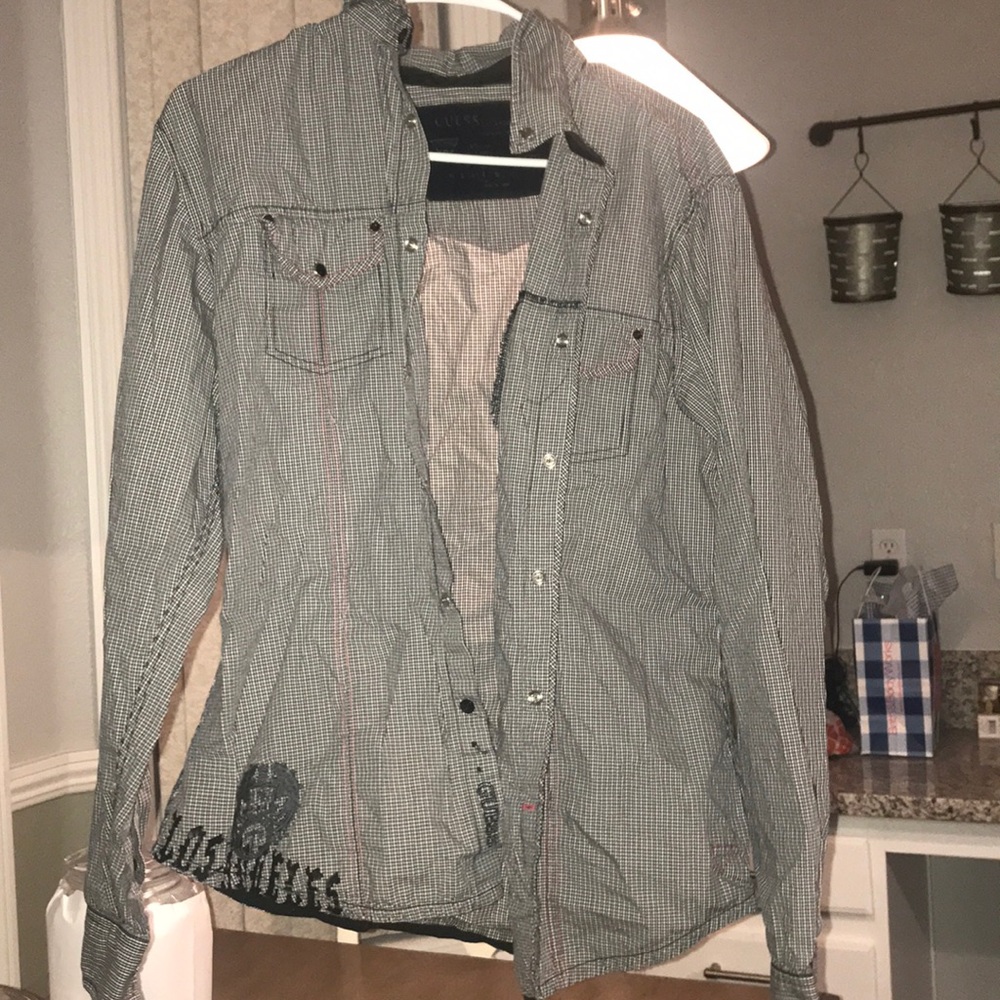 guess plaid shirt